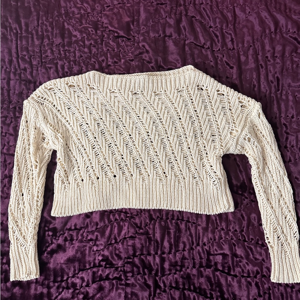Forever 21 Cream Knit Sweater